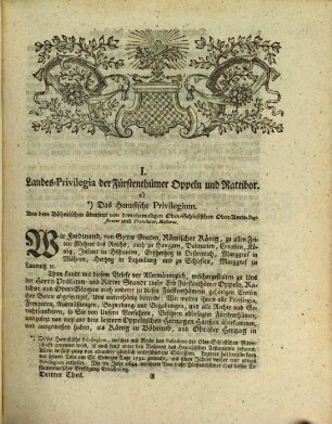 Diplomatische Beyträge zur Untersuchung der schlesischen Rechte und Geschichte. 3. 1771 = Bd. 1