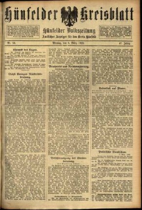 Ausgabe vom Montag, den 06. März 1922.