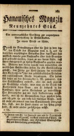 Neunzehntes Stück