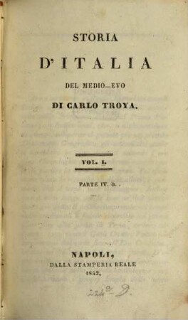 Storia d'Italia del medio-evo, Vol. 1, P. 4,[1]. Indice 1