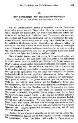 399-416, Zur Psychologie der Sittlichkeitsverbrecher