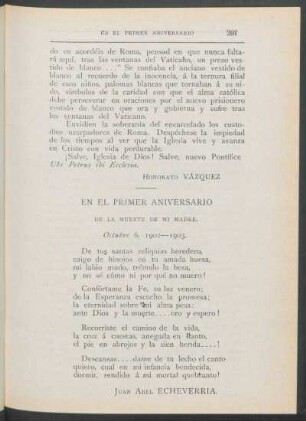 En el primer aniversario
