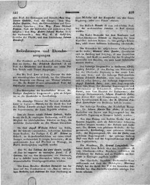 Beförderungen und Ehrenbezeugungen