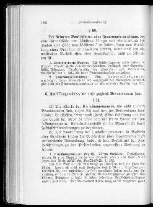 6. Umfassungswände, die nicht zugleich Brandmauern sind (§§ 61 - 65)