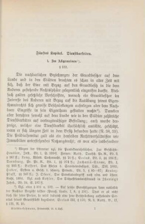 Fünftes Kapitel. Dienstbarkeiten