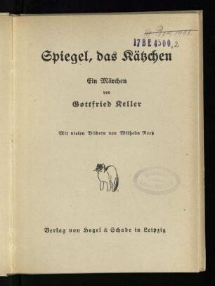 Spiegel, das Kätzchen : ein Märchen