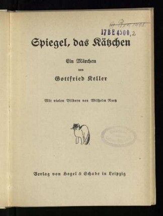 Spiegel, das Kätzchen : ein Märchen