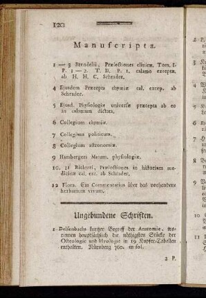 Manuscripta. - Ungebundene Schriften.