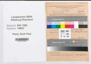Entnazifizierung Erich Paul Peick, geb. 16.11.1904 (Bauarbeiter)