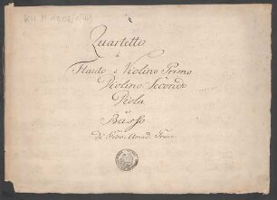 Quartette; vl (2), vla, b; D-Dur; GraunWV A:XIV:1