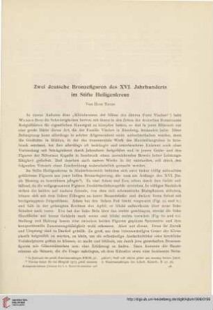 2: Zwei deutsche Bronzefiguren des XVI. Jahrhunderts im Stifte Heiligenkreuz