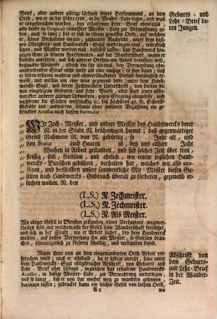Caroli VI. Handwerks-Verordnung