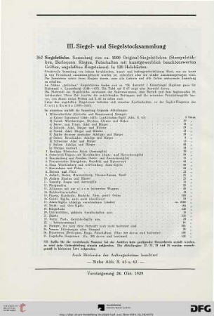 III. Siegel- und Siegelstocksammlung (Nr. 362-364)