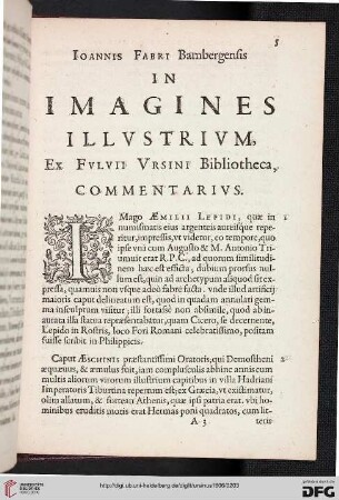 88 In imagines illustrium, ex Fulvii Ursini bibliotheca, commentarius