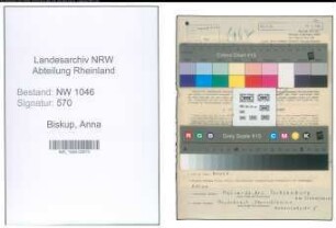 Entnazifizierung Anna Biskup , geb. 23.04.1893 (Lehrerin)