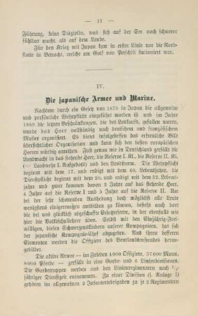 IV. Die japanische Armee und Marine