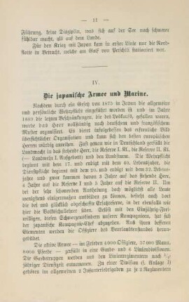IV. Die japanische Armee und Marine