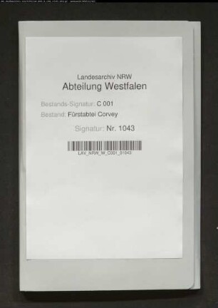 Abgaben der Meier zu Amelunxen und Wehrden an das Stift