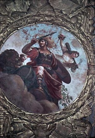 Deckendekoration des Saals nördlich des Treppenhauses — Herrschertugenden — Fortitudo