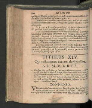 Titulus XIV. Qui testamento tutores dari possint.