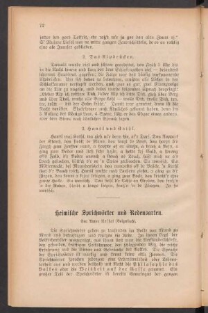 Heimliche Sprichwörter und Redensarten