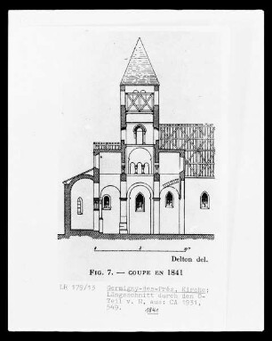 Germigny-des-Prés: Längsschnitt Eglise de la Très-Sainte-Trinité