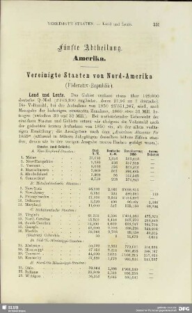 Fünfte Abtheilung. Amerika