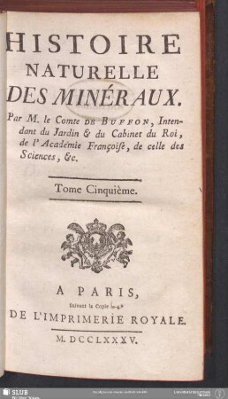 5: Histoire Naturelle Des Minéraux