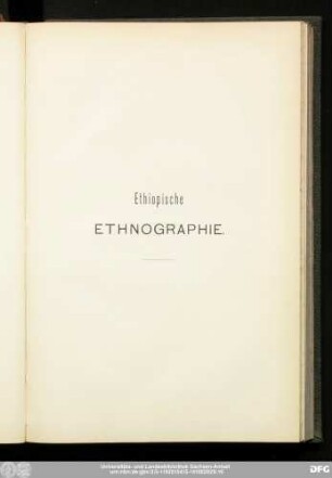 Ethiopische Ethnographie.