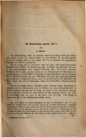 Deutsche Warte : Umschau über das Leben und Schaffen der Gegenwart. 8. 1875