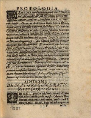 Syntagmata Physica, De Natura Generationis, Corruptionis, Alterationis, Et Accretionis