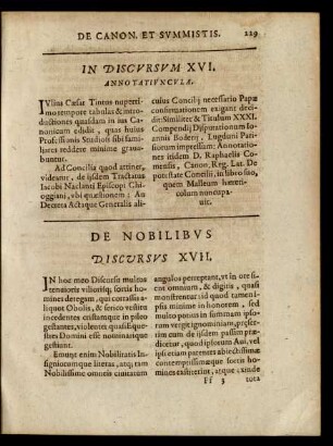 De Nobilibus Discursus XVII.