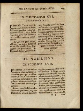 De Nobilibus Discursus XVII.