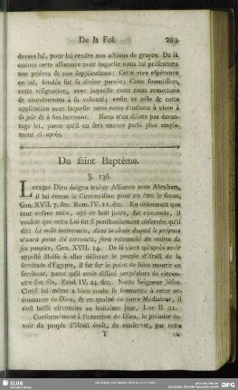 Du saint Baptème