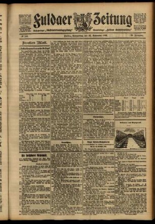 Zweite Ausgabe vom Donnerstag, den 22. November 1906.