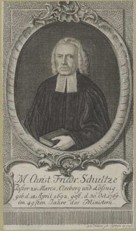 Bildnis des Christ. Friedr. Schultze