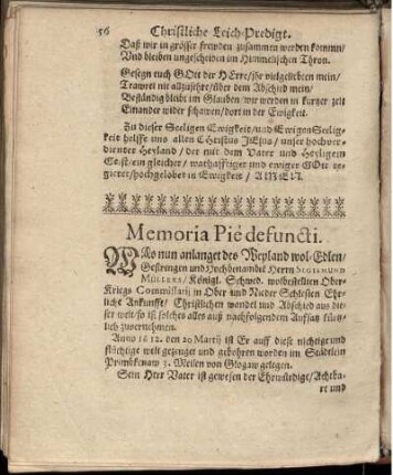 Memoria Pie defuncti.