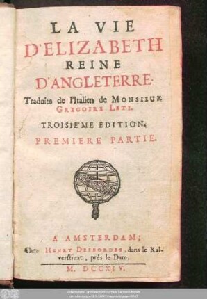 Pt. 1: La Vie d'Élizabeth Reine d'Angleterre