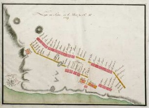 WHK 20 Russisch-Türkischer Krieg: Plan des Lagers von Semlin, 4. bis 24. September 1739