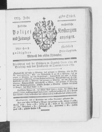 48tes Stück., Ausgabe vom 26. November 1783