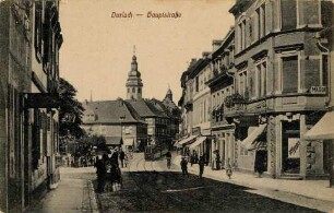 Postkartenalbum mit Motiven von Durlach. "Durlach. Hauptstraße"