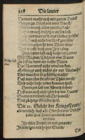 Die 21. Gebür der Kriegs Leute ...