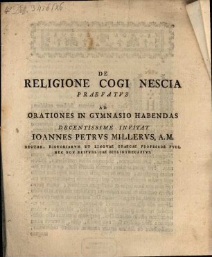 De religione cogi nescia