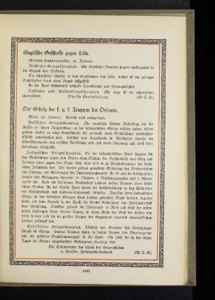 Englische Geschosse gegen Lille.