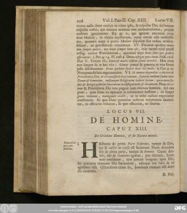 Caput XIII. De Creatione Hominis, & de Natura mentis.