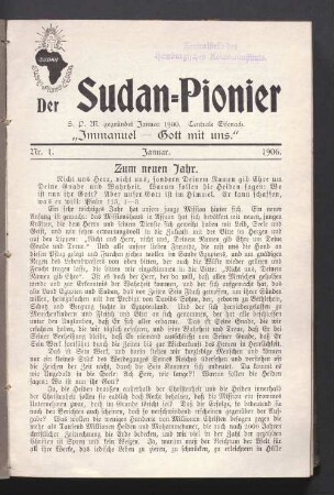Nr. 1. Januar 1906