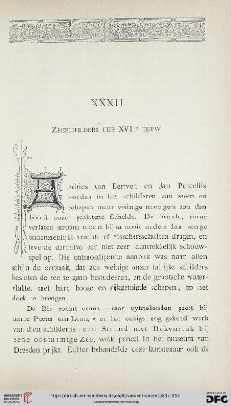 XXXII. Zeeschilders der XVIIe EEUW