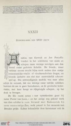 XXXII. Zeeschilders der XVIIe EEUW