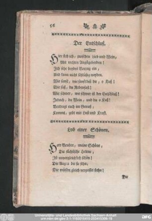 Lob einer Schönen.