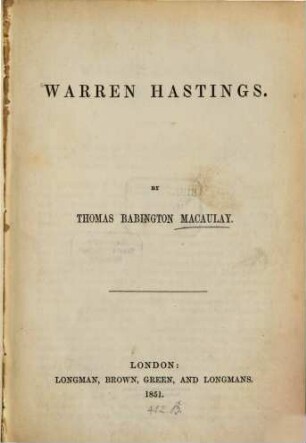 Warren Hastings